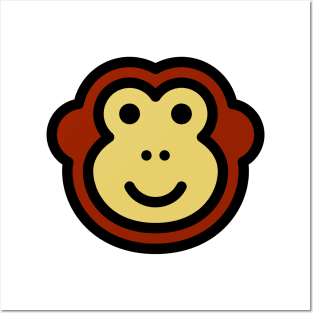 Cute Little Monkey Ape Tan Posters and Art